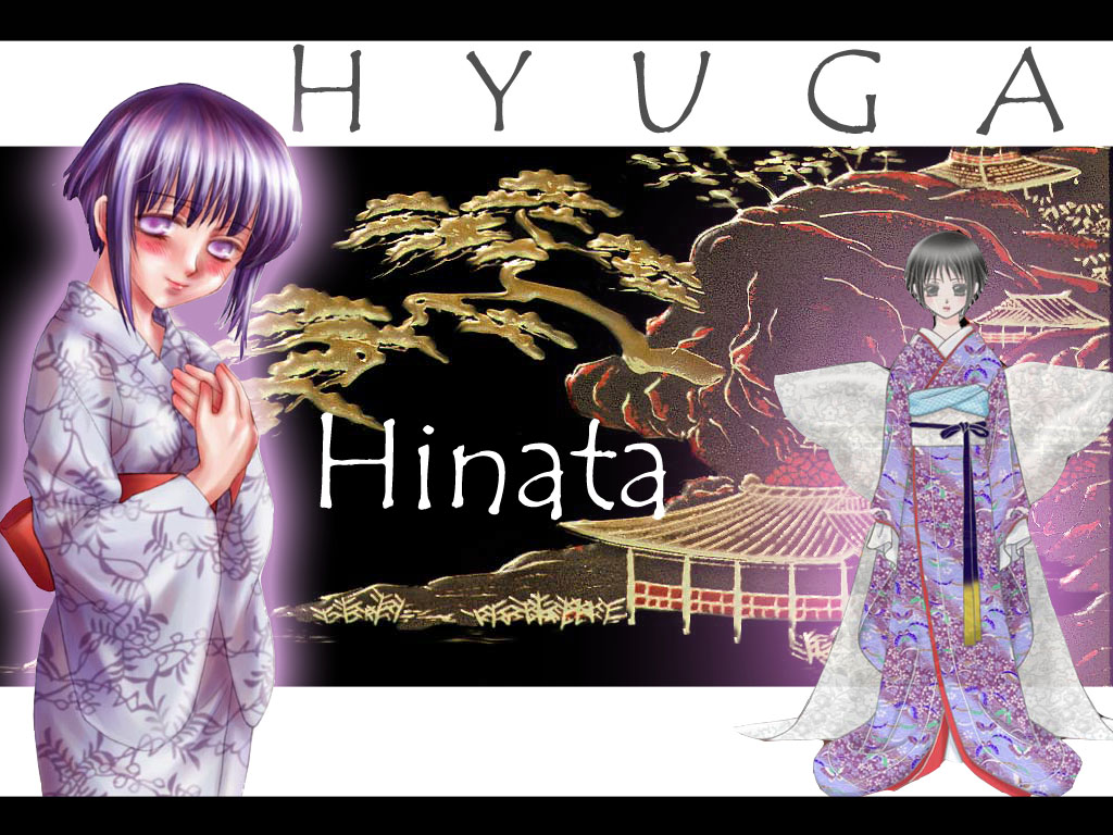 1girl artist_request blush bow character_name floral_print full_body head_tilt hyuuga_hinata japanese_clothes kimono lips long_sleeves looking_at_viewer naruto purple_hair red_bow sash short_hair smile upper_body violet_eyes wallpaper wide_sleeves