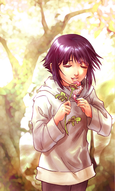 chicharon flower hyuuga_hinata naruto short_hair