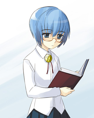 1girl blue_hair book glasses lowres pentacle solo tabitha yuuji zero_no_tsukaima