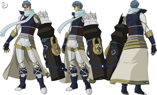 .hack// .hack//roots 1boy bandai blue_hair cyber_connect_2 glasses hack male_focus official_art ovan ovan_(.hack//) scarf