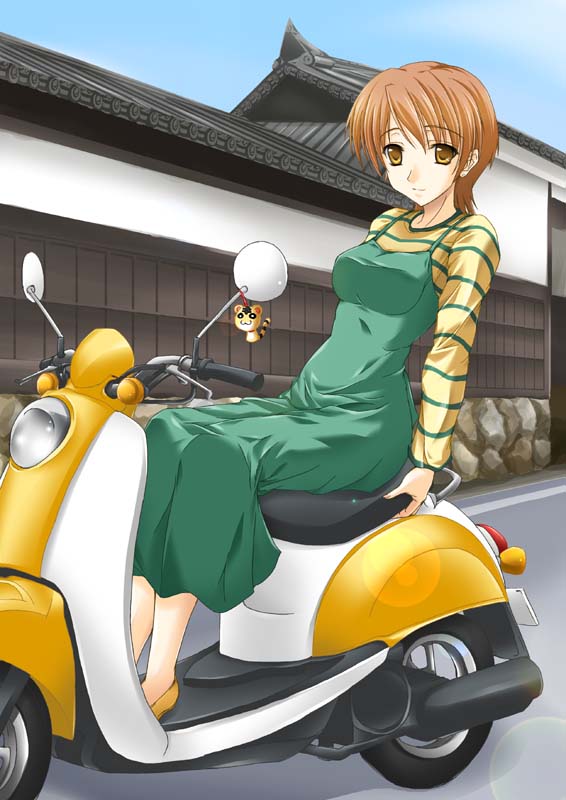 fate/stay_night fate_(series) fujimura_taiga ground_vehicle honda maho_(yakimorokoshi) motor_vehicle scooter vehicle