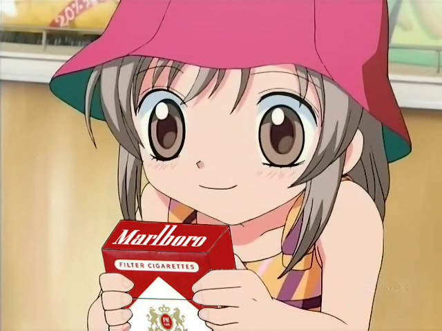 00s aishiteruze_baby cigarette hat marlboro photoshop product_placement sakashita_yuzuyu smile