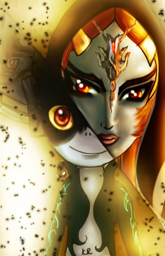 1girl dual_persona imp long_hair midna midna_(true) nintendo red_eyes redhead smile spoilers the_legend_of_zelda the_legend_of_zelda:_twilight_princess