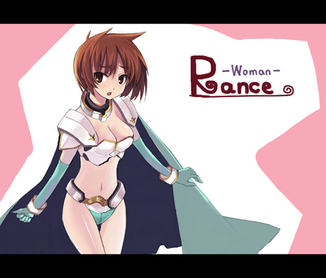 1girl elbow_gloves female genderswap genderswap_(mtf) gloves ikawa_waki midriff rance rance_(series) ransuko sengoku_rance solo