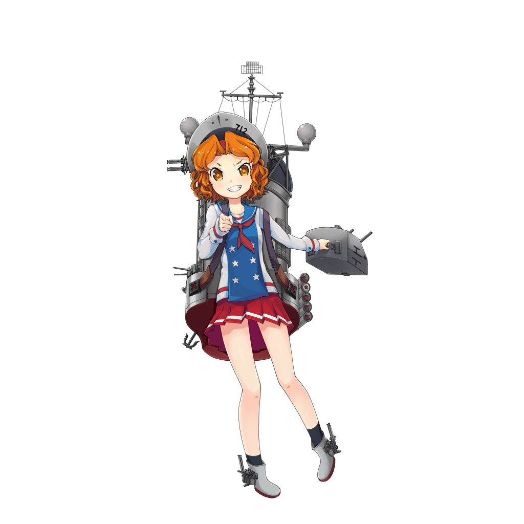 &gt;:d 1girl :d anchor bangs black_legwear breasts cannon e_neko full_body grin gyatt_(zhan_jian_shao_nyu) hat holding holding_weapon i_want_you long_sleeves looking_at_viewer machinery official_art open_mouth orange_hair parted_bangs pigeon-toed pleated_skirt pointing pointing_at_viewer radar red_skirt shirt shoes short_hair skirt small_breasts smile smokestack socks solo standing star star-shaped_pupils symbol-shaped_pupils teeth torpedo transparent_background turret weapon white_hat white_shirt white_shoes yellow_eyes zhan_jian_shao_nyu