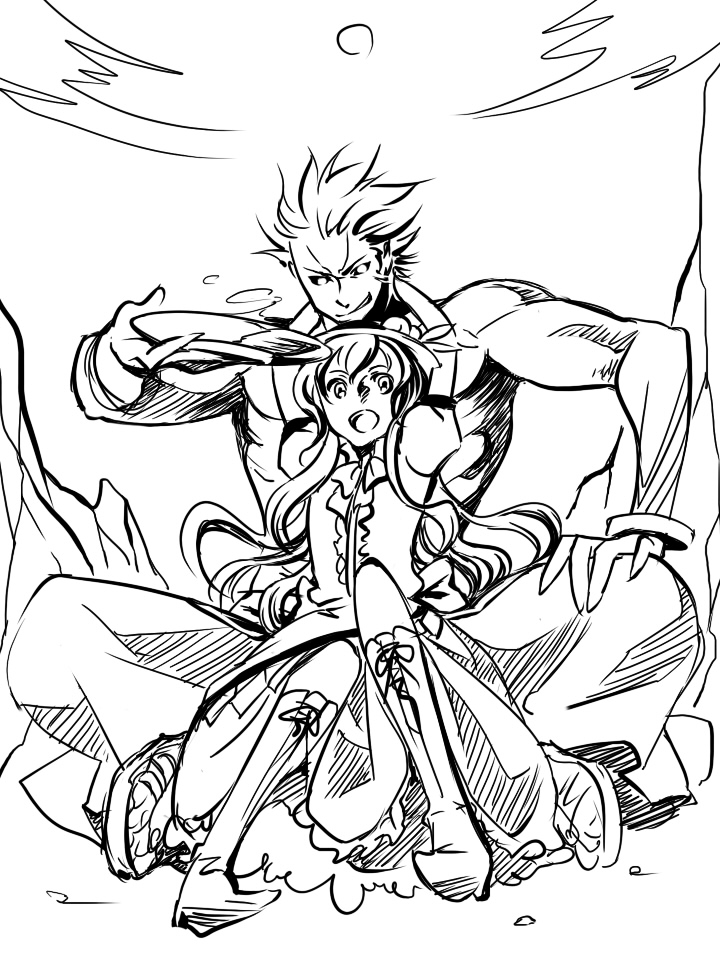 crossover esaka hinanawi_tenshi hug king_of_fighters m.u.g.e.n monochrome mukai_(king_of_fighters) mukai_(kof) touhou