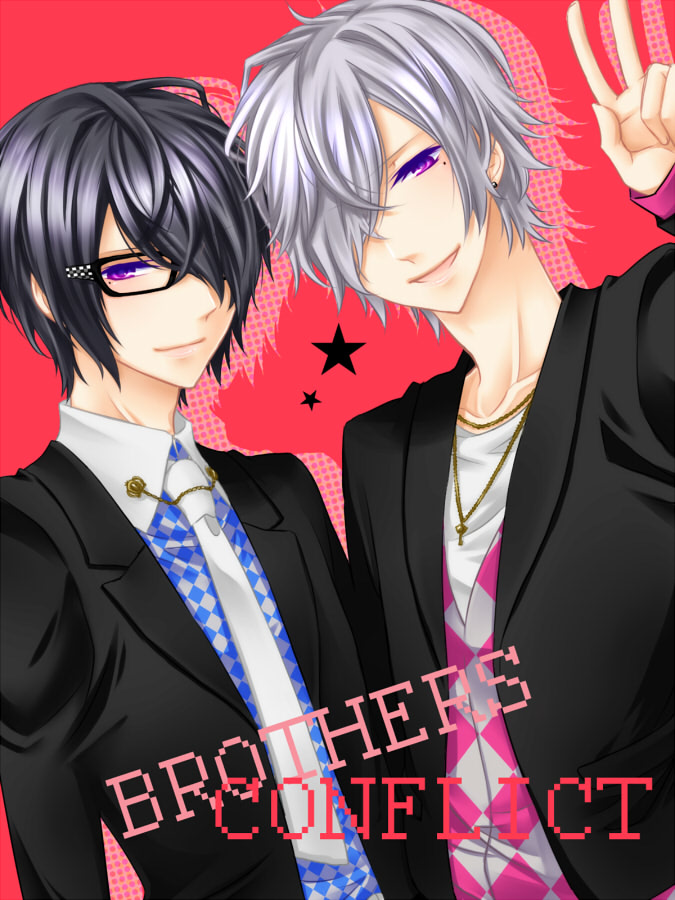 asahina_azusa asahina_tsubaki black_hair brothers_conflict violet_eyes yamika