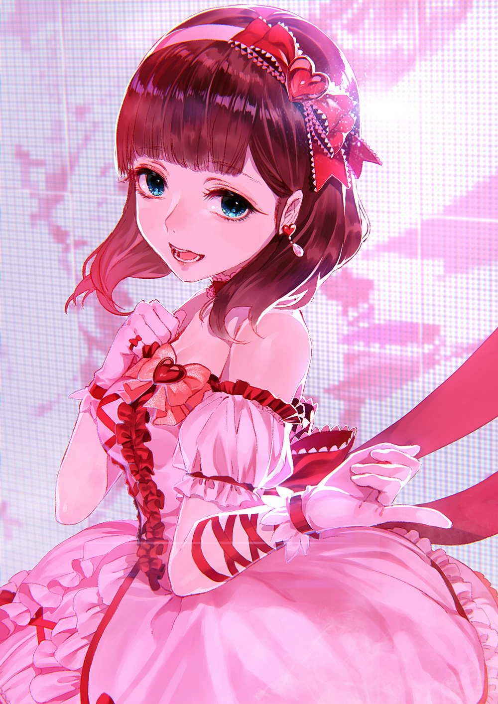 brown_eyes brown_hair dress idolmaster idolmaster_cinderella_girls sakuma_mayu short_hair