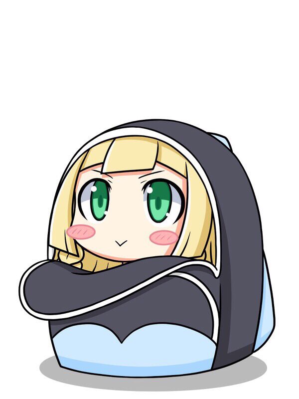 &gt;:&gt; 1girl backpack bag bangs blonde_hair blunt_bangs blush_stickers braid chagama_(tyagama0927) chibi green_eyes in_bag in_container lillie_(pokemon) long_hair looking_at_viewer open_bag pokemon pokemon_(game) pokemon_sm shadow sidelocks simple_background solo twin_braids white_background