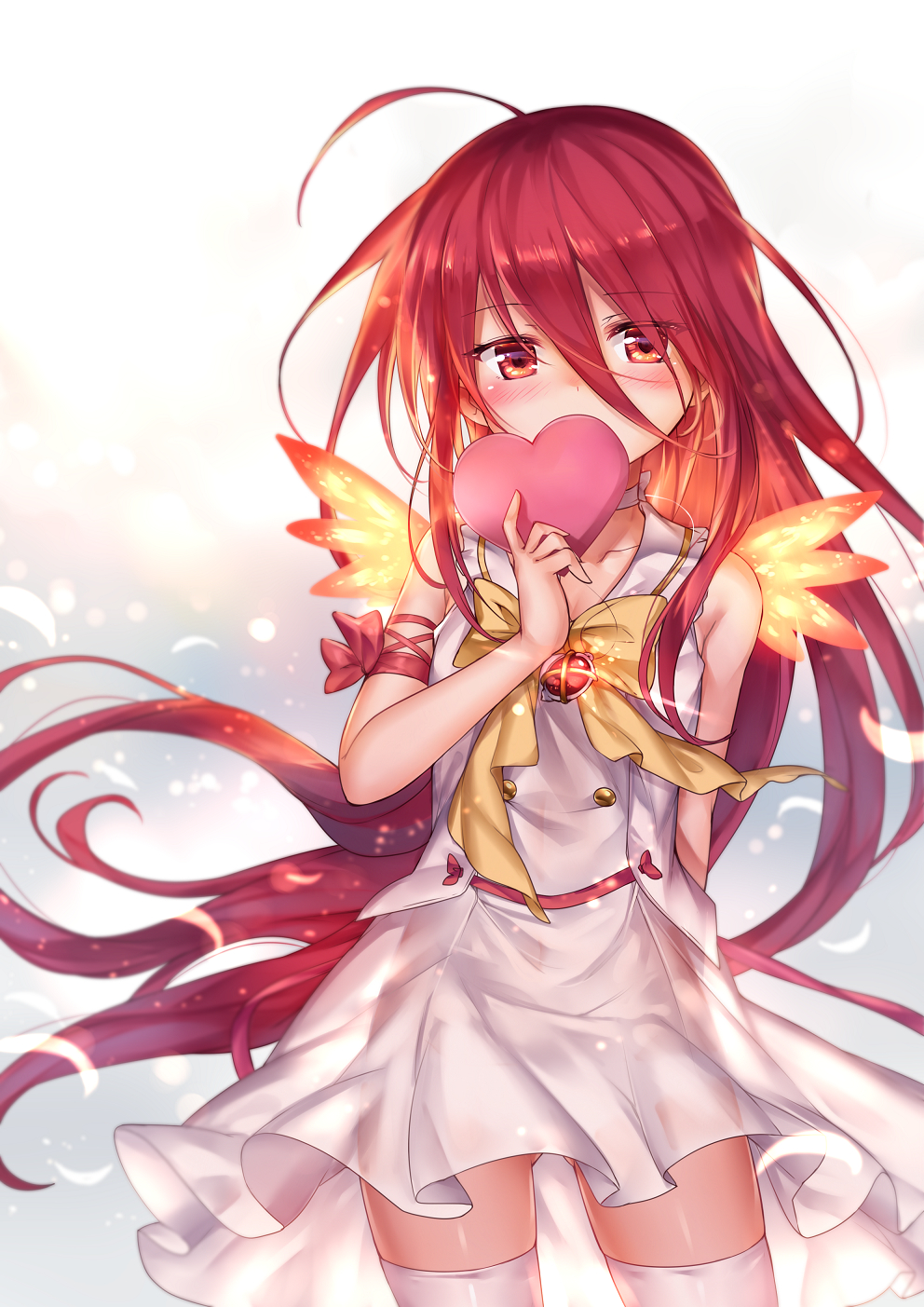 blush long_hair red_eyes redhead shakugan_no_shana shana valentines