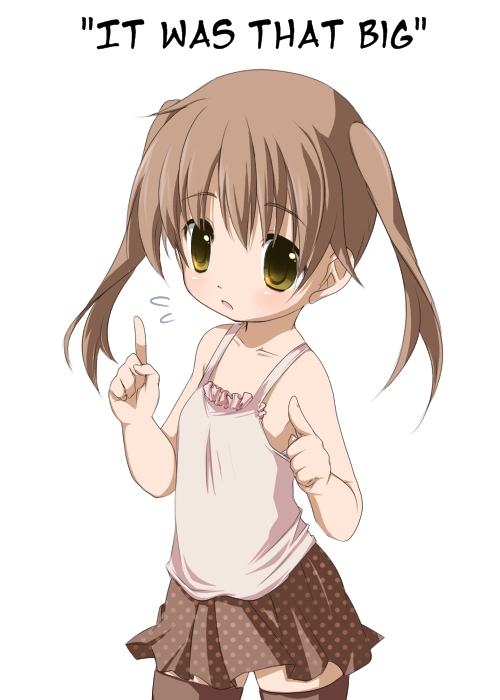 brown_eyes brown_hair camisole flat_chest macro skirt tagme thigh-highs twintails