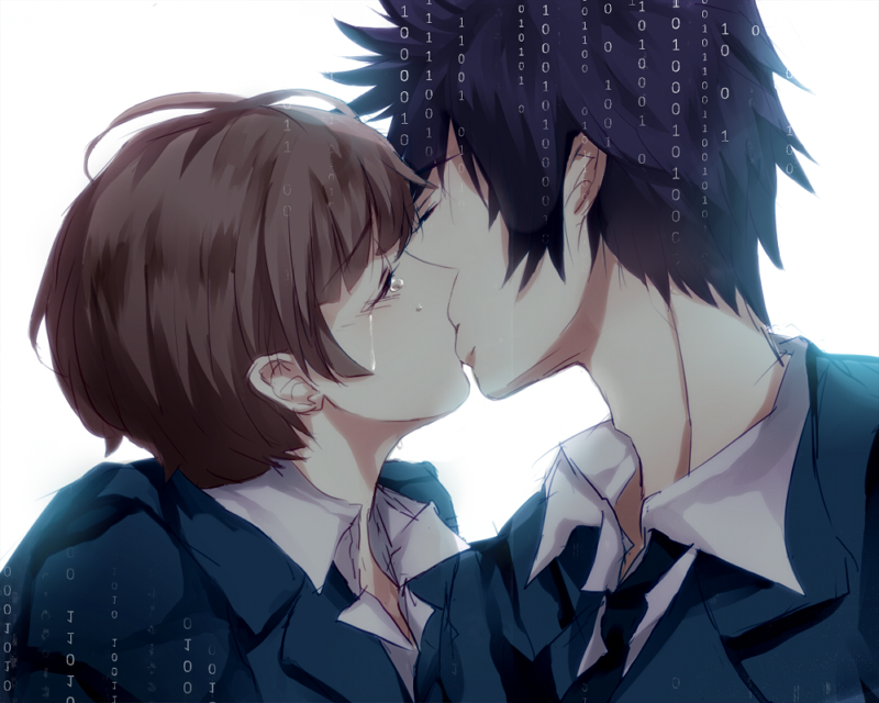 black_hair brown_eyes kogami_shinya koyuri psycho-pass tsunemori_akane