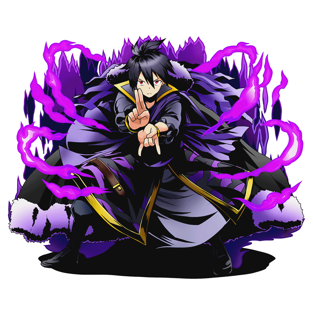 1boy black_boots black_eyes black_hair boots divine_gate fairy_tail full_body hair_between_eyes looking_at_viewer magic official_art shadow solo transparent_background ucmm zeref