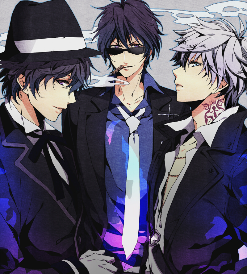 arcana_famiglia ash_(arcana_famiglia) black_hair jolly luca_(arcana_famiglia) monokuropengin purple_eyes