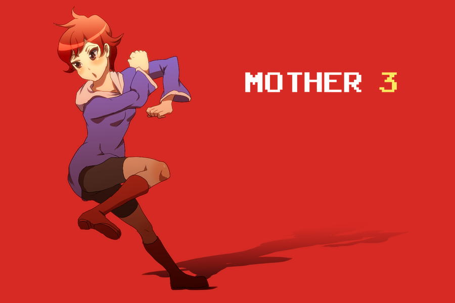 1girl bike_shorts chichi_band dress kumatora mother_(game) mother_3 pink_hair short_hair solo