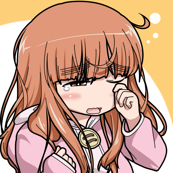 commentary_request girls_und_panzer long_hair roah rubbing_eyes sleepy takebe_saori