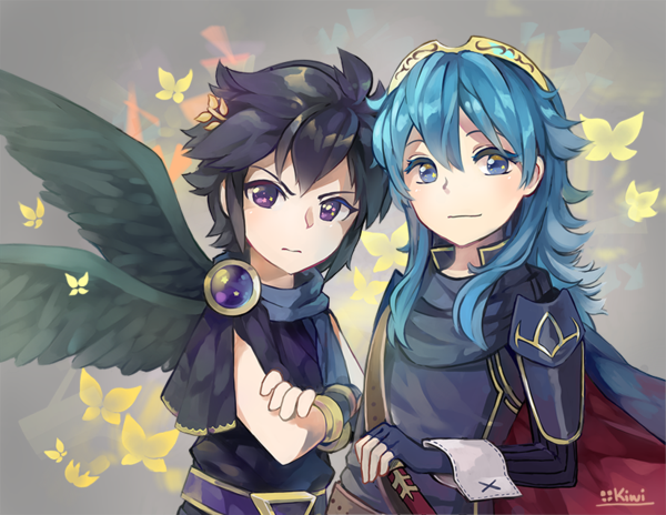 1boy 1girl 2012 angel angry black_hair blue_eyes blue_hair cape cute dark_pit echo_fighter fire_emblem fire_emblem:_kakusei fire_emblem_13 fire_emblem_awakening human intelligent_systems kid_icarus kid_icarus_uprising long_hair looking_at_viewer lucina lucina_(fire_emblem) nintendo_ead palutena_no_kagami red_eyes short_hair smile sora_(company) super_smash_bros. super_smash_bros._ultimate super_smash_bros_for_wii_u_and_3ds tiara toasterkiwi wings year_connection