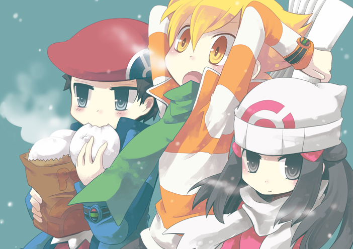 food hikari_(pokemon) hikari_(pokemon)_(remake) jun_(pokemon) jun_(pokemon)_(remake) kouki_(pokemon) kouki_(pokemon)_(remake) pokemon winter