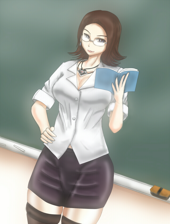 1girl artist_request escape_(go-busters) glasses solo super_sentai tagme teacher tokumei_sentai_go-busters