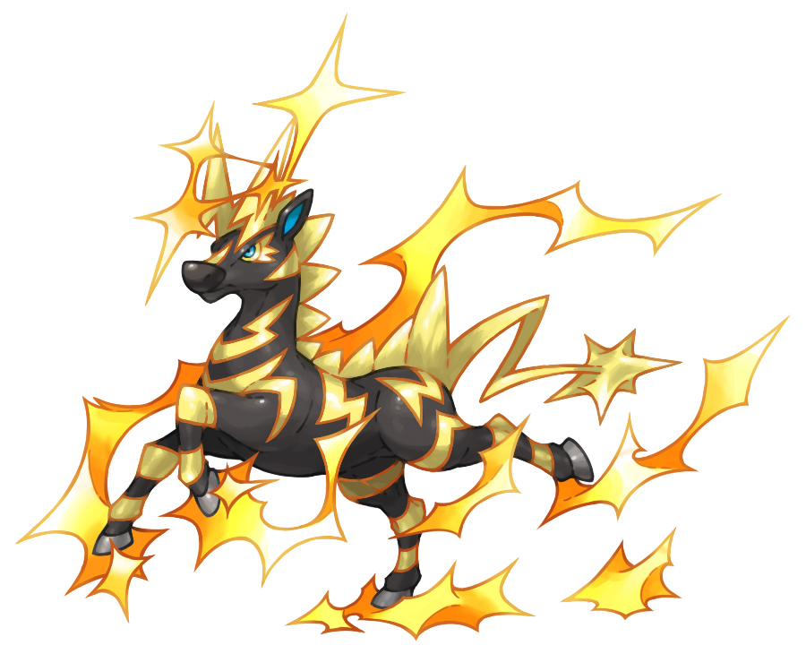 blue_eyes electricity facing_away full_body hooves looking_away no_humans pearl7 pokemon pokemon_(creature) pokemon_(game) pokemon_bw pokemon_bw2 running simple_background solo striped white_background yellow_sclera zebra zebstrika