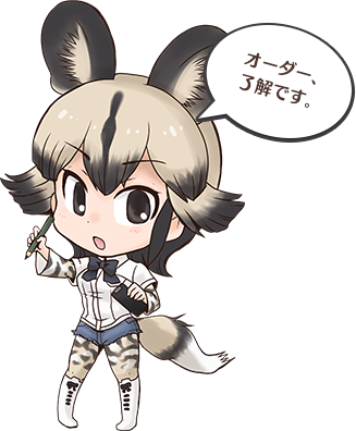 1girl :o african_wild_dog_(kemono_friends) african_wild_dog_ears african_wild_dog_print african_wild_dog_tail animal_ears animal_print artist_request black_ribbon blonde_hair boots breast_pocket brown_eyes brown_hair chibi collared_shirt denim denim_shorts dot_nose extra_ears eyebrows_visible_through_hair full_body holding holding_pencil kemono_friends knee_boots long_sleeves looking_at_viewer lowres multicolored_hair neck_ribbon open_mouth pantyhose pantyhose_under_shorts pencil pigeon-toed pocket print_legwear print_shirt promotional_art ribbon shirt shoe_ribbon shoelaces short_hair short_over_long_sleeves short_shorts short_sleeves shorts solo speech_bubble standing tail translated transparent_background tsurime white_boots white_footwear white_shirt