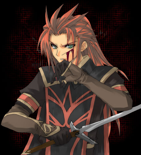 asch bleeding blood cuts injury isya lowres male surcoat sword tales_of_(series) tales_of_the_abyss weapon wound