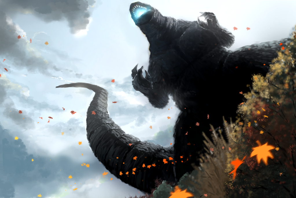 godzilla godzilla_(series) kaijuu no_humans roaring