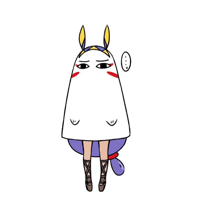 1girl chan_co cosplay dark_skin fate/grand_order fate_(series) jewelry long_hair medjed medjed_(cosplay) nitocris_(fate/grand_order) purple_hair sandals solo very_long_hair