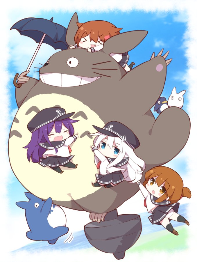 kantai_collection studio_ghibli tonari_no_totoro totoro watanohara