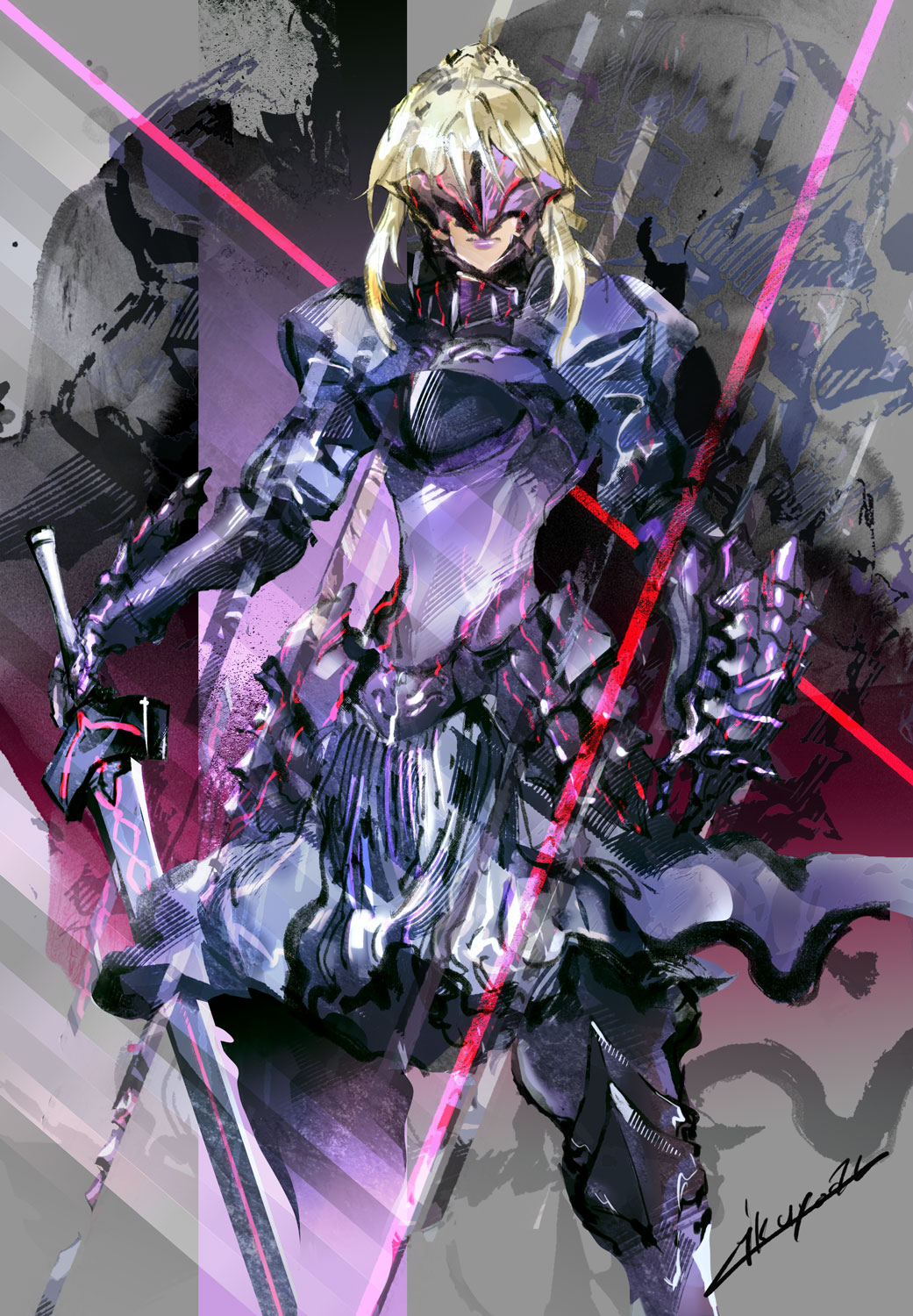 fate/stay_night fate_(series) highres ikuyoan saber saber_alter