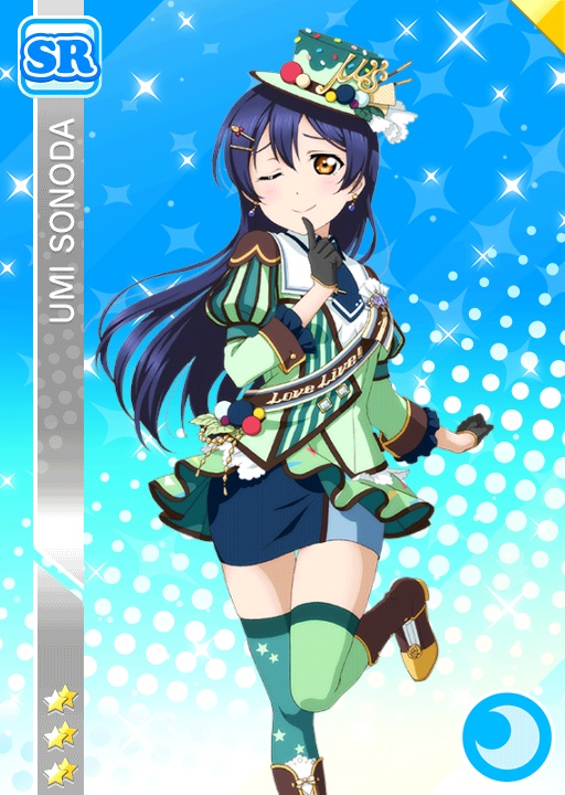 blue-hair brown_eyes long_hair love_live!_school_idol_project sonoda_umi wink