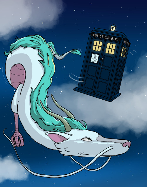 crossover doctor_who dragon haku sen_to_chihiro_no_kamikakushi tardis