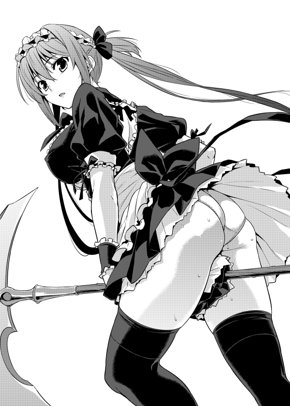 airi_(queen's_blade) maid_clothing mikemono_yuu queen's_blade scythe tagme