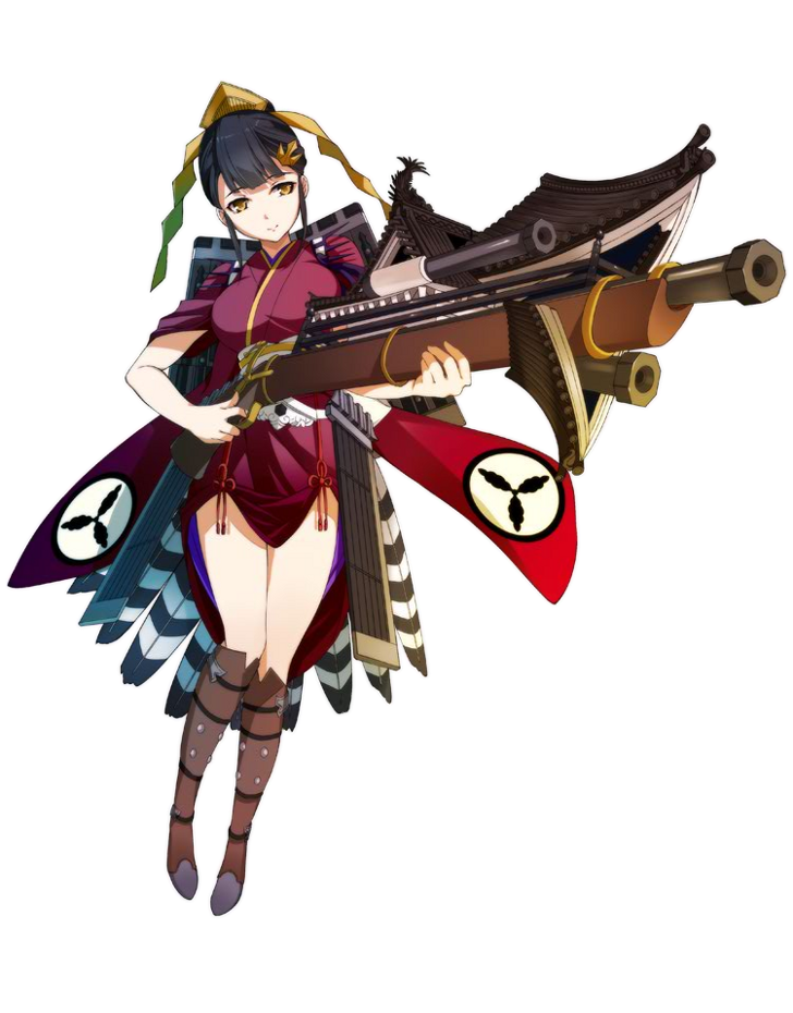 1girl antique_firearm bangs black_hair boots breasts firearm firelock flintlock full_body gun hair_ornament hairpin holding holding_gun holding_weapon kochi_(oshiro_project) large_breasts official_art oshiro_project oshiro_project_re shachihoko smile thigh-highs thigh_boots transparent_background weapon yellow_eyes yuunagi_(seventh_heaven)