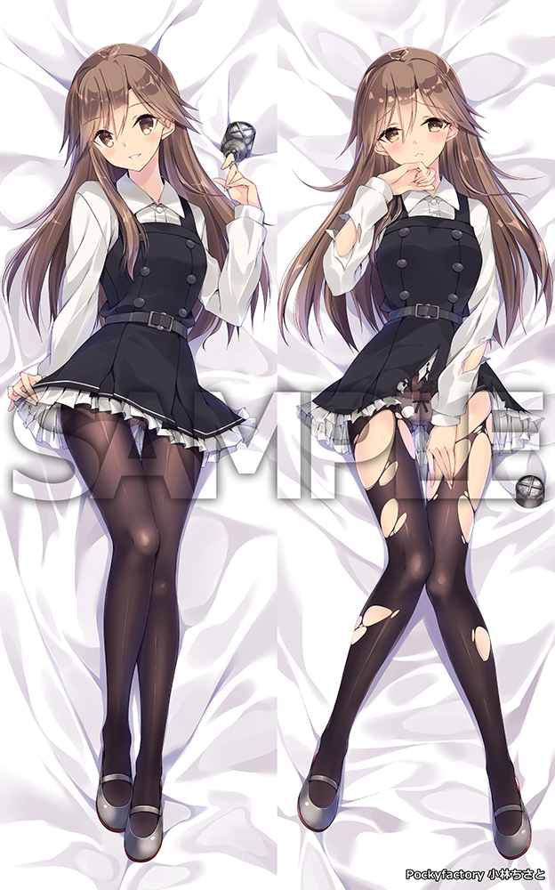 10s 1girl arashio_(kantai_collection) artist_name bed_sheet belt belt_buckle black_belt black_dress blush bow bow_panties breasts brown_eyes brown_hair buckle buttons collared_shirt dakimakura dated dress dress_pull dress_shirt embarrassed eyebrows_visible_through_hair frilled_dress frills frown gluteal_fold grin hair_between_eyes hand_on_thigh hand_to_own_mouth kantai_collection kobayashi_chisato long_hair long_sleeves looking_at_viewer multiple_views on_bed panties panties_under_pantyhose pantyhose pinafore_dress remodel_(kantai_collection) school_uniform searchlight shirt small_breasts smile thighband_pantyhose torn_clothes torn_pantyhose underwear upper_body watermark white_panties white_shirt