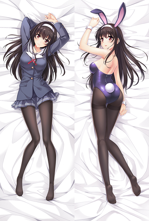1girl animal_ears arms_up ass bangs bare_shoulders bed_sheet black_hair blazer blue_skirt blush breasts brown_legwear bunny_girl bunny_tail bunnysuit buttons closed_mouth collarbone commentary_request dakimakura fake_animal_ears from_above full_body hair_between_eyes hairband jacket kasumigaoka_utaha kirilenko_(cgd) leotard long_hair long_sleeves looking_at_viewer lying medium_breasts miniskirt multiple_views no_shoes on_back on_stomach open_mouth pantyhose pleated_skirt rabbit_ears red_eyes red_ribbon ribbon saenai_heroine_no_sodatekata school_uniform shiny shiny_clothes shirt short_sleeves skirt smile solo tail thigh_gap thighband_pantyhose white_hairband