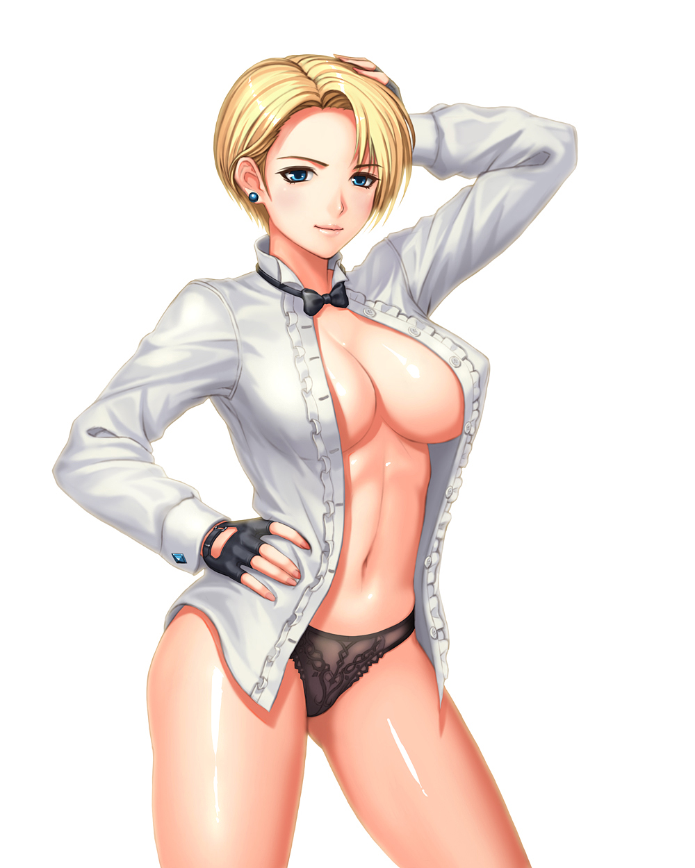 1girl blonde_hair highres king_(snk) looking_at_viewer solo the_king_of_fighters turna98