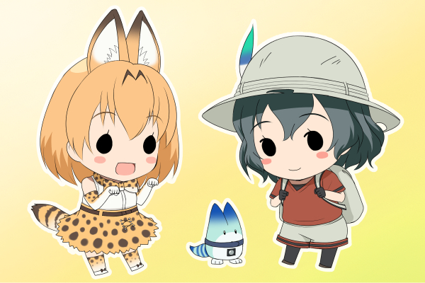 10s bag kaban_(kemono_friends) kemono_friends pantyhose ponareon_ponaparte serval_(kemono_friends)