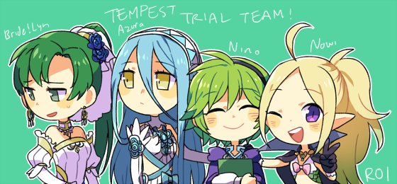 4girls ahoge aqua_(fire_emblem_if) blue_eyes blue_hair blush bow cape dress english fire_emblem fire_emblem:_kakusei fire_emblem:_rekka_no_ken fire_emblem_heroes fire_emblem_if gloves green_eyes green_hair hairband high_ponytail jewelry long_hair looking_at_viewer lyndis_(fire_emblem) multiple_girls nino_(fire_emblem) nowi_(fire_emblem) open_mouth pointy_ears ponytail roirence short_hair smile veil very_long_hair violet_eyes wedding_dress yellow_eyes