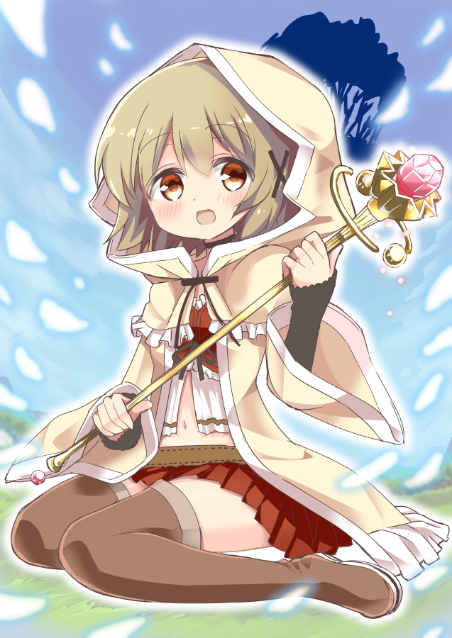 1girl brown_eyes brown_hair hair_ornament hairclip hidamari_sketch himarisu_(hida_mari) kirara_fantasia short_hair solo x_hair_ornament yuno