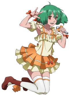 green_eyes green_hair ranka_lee short_hair smile