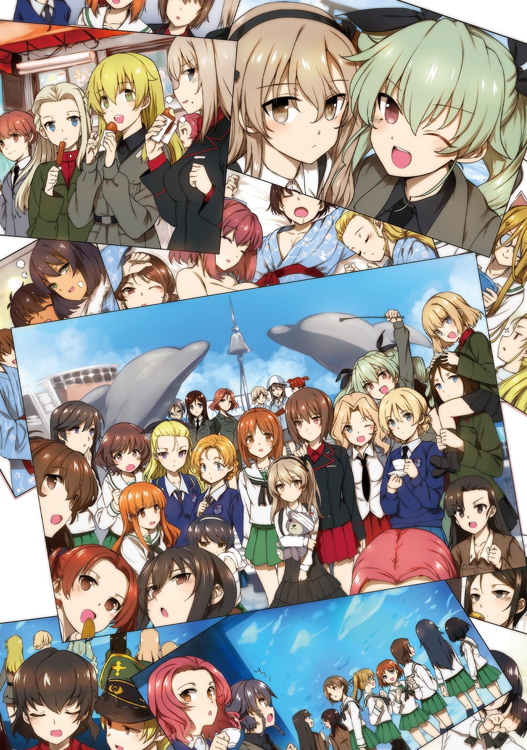 6+girls aki_(girls_und_panzer) akiyama_yukari alisa_(girls_und_panzer) anchovy assam blonde_hair blue_eyes boko_(girls_und_panzer) brown_eyes brown_hair carpaccio chi-hatan_military_uniform clara_(girls_und_panzer) commentary darjeeling earl_grey_(girls_und_panzer) girls_und_panzer highres isuzu_hana itsumi_erika kadotani_anzu katsurai_yoshiaki katyusha kawashima_momo kay_(girls_und_panzer) kuromorimine_military_uniform maruyama_saki mika_(girls_und_panzer) mikko_(girls_und_panzer) monocle multiple_girls naomi_(girls_und_panzer) nishi_kinuyo nishizumi_maho nishizumi_miho nonna ooarai_(ibaraki) ooarai_school_uniform oono_aya pepperoni_(girls_und_panzer) photo pravda_military_uniform reizei_mako rosehip sakaguchi_karina saunders_school_uniform sawa_azusa school_uniform selection_university_military_uniform shimada_arisu short_hair st._gloriana's_military_uniform st._gloriana's_school_uniform takebe_saori twintails utsugi_yuuki yamagou_ayumi