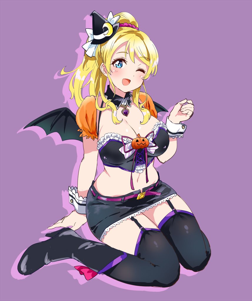 ayase_eli blonde_hair blue_eyes halloween long_hair love_live! love_live!_school_idol_project ponytail tagme