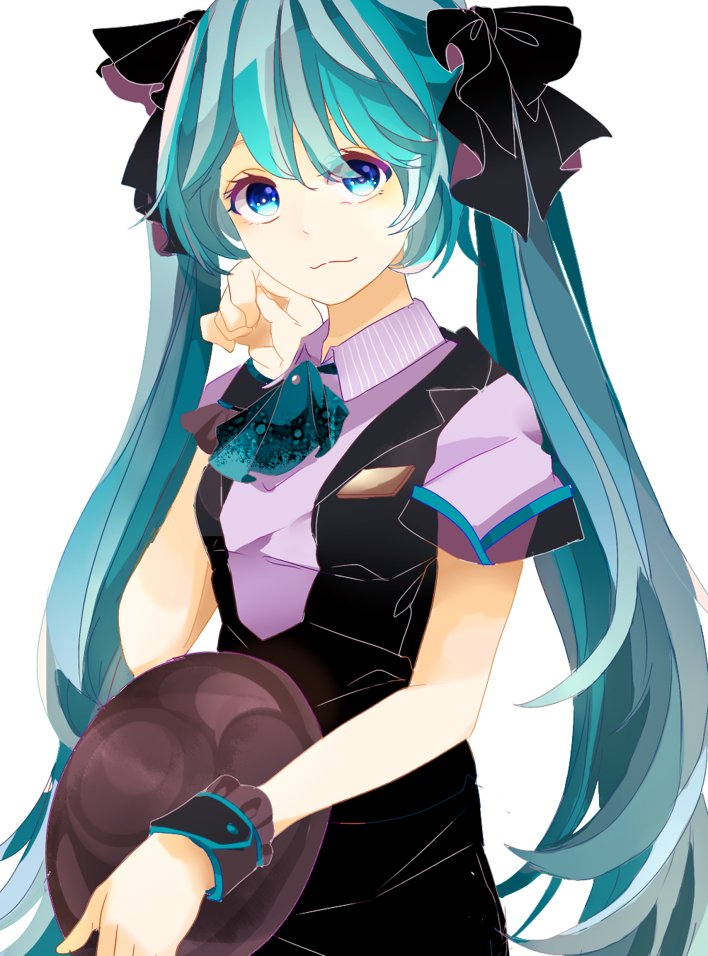 green_eyes green_hair hatsune_miku long_hair twintails vocaloid