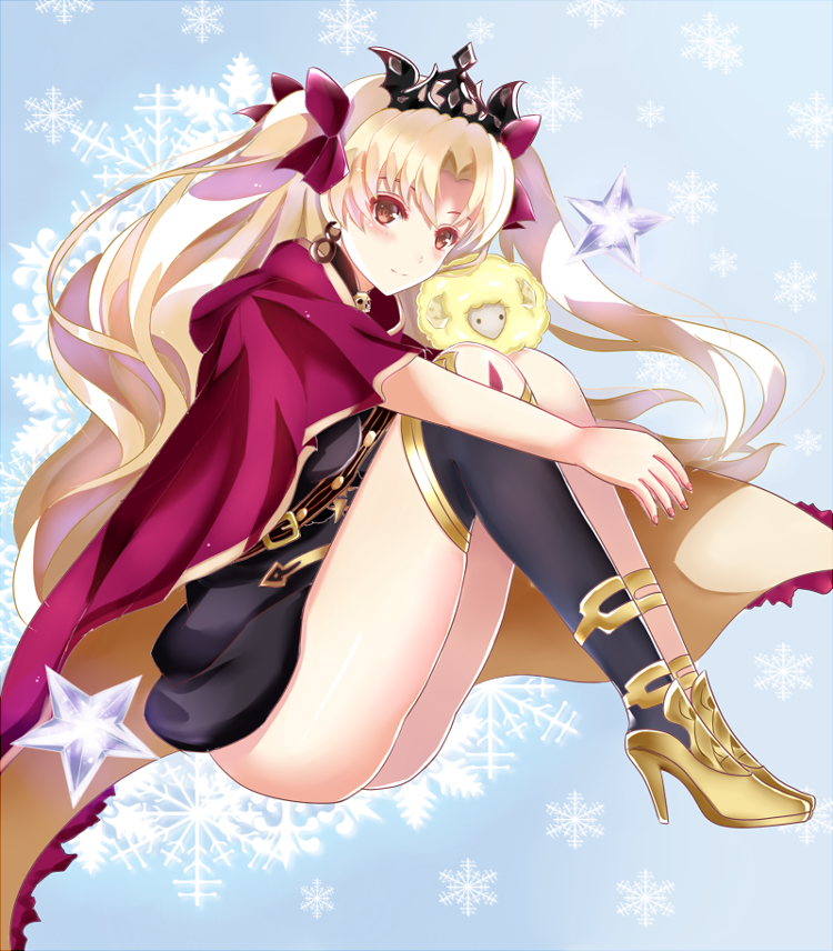 blonde_hair lancer_(ereshkigal) long_hair red_eyes smile