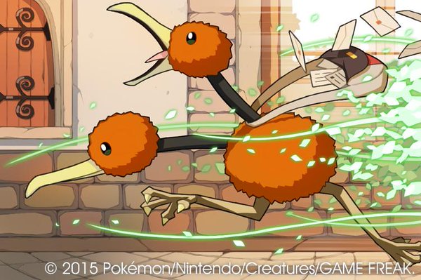2015 doduo downscaled md5_mismatch official_art pokemon pokemon_(creature) pokemon_(game) pokemon_trading_card_game resized saitou_naoki trading_card watermark
