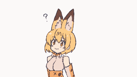 1girl ? animal_ears animated animated_gif bare_shoulders blonde_hair butterfly elbow_gloves extra_ears falling gloves high-waist_skirt jumping kareido_(kaleidoscope) kemono_friends paw_pose serval_(kemono_friends) serval_ears serval_print skirt solo thumbs_up yellow_eyes
