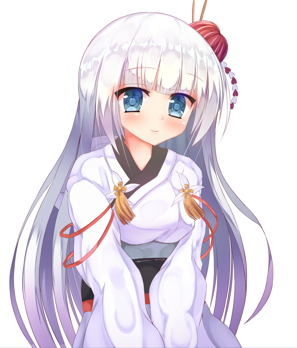 1girl azur_lane commentary_request highres kuro75268 long_hair looking_at_viewer shoukaku_(azur_lane) simple_background solo