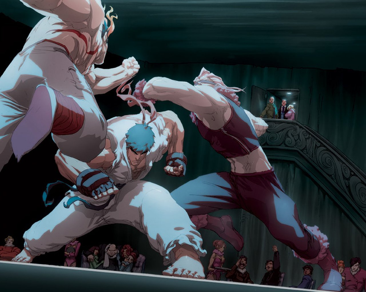 1280x1024 action cheer fans fight game male punch ryu street_fighter strong tagme video_game watch