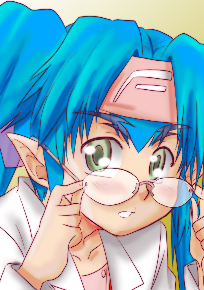 glasses headband klan_klein macross macross_frontier pointy_ears